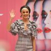 Katy Perry répond aux questions à propos de sa tournée Katy Perry Witness : The Tour 2018 à Adelaïde en Australie le 29 juillet 2018