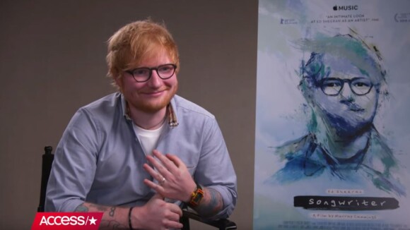 Ed Sheeran révèle au cours d'une interview pour "Access" qu'il s'est mariée en secret à Cherry Seaborn. Le 27 août 2018. 