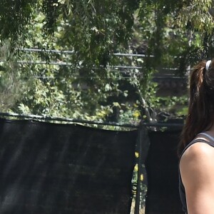 Exclusif - Jennifer Garner a emmené ses enfants Samuel, Violet et Seraphina dans un ranch à sud Palisades alors qu'elle et B. Affleck auraient conclu un accord de divorce le 26 août 2018. Merci de flouter le visage des enfants avant publication 26/08/2018 - Los Angeles