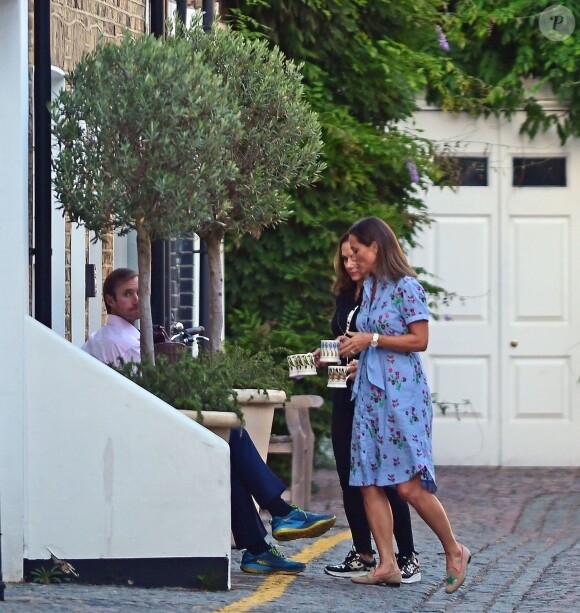 Exclusif - Pippa Middleton, enceinte, et son mari James Matthews à Londres le 9 août 2018.