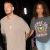 Exclusif - Matt Pokora (M. Pokora) et sa compagne Christina Milian à la sortie du VIP Room à Saint-Tropez, le 17 août 2018. © Rachid Bellak/Bestimage