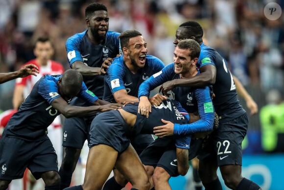 L'équipe de France - Finale de la Coupe du Monde de Football 2018 en Russie à Moscou, opposant la France à la Croatie (4-2). Le 15 juillet 2018 © Moreau-Perusseau / Bestimage