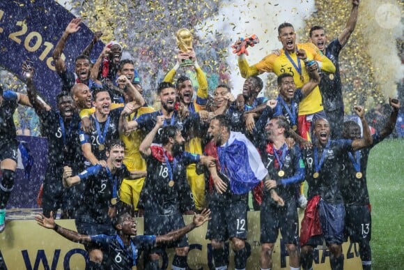 L'équipe de France - Finale de la Coupe du Monde de Football 2018 en Russie à Moscou, opposant la France à la Croatie (4-2). Le 15 juillet 2018 © Moreau-Perusseau / Bestimage