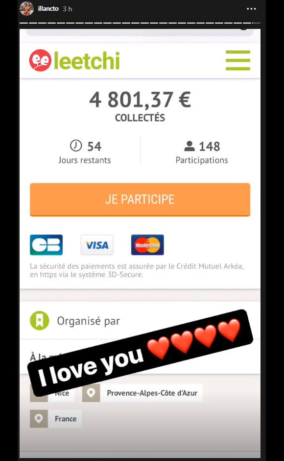 Illan (10 couples parfaits) a partagé les nombreuses donations des internautes - Instagram, 30 août 2018