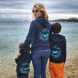 Sylvie Tellier avec ses enfants, Oscar et Margaux - Instagram, 2018