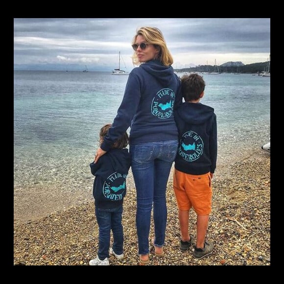 Sylvie Tellier avec ses enfants, Oscar et Margaux - Instagram, 2018