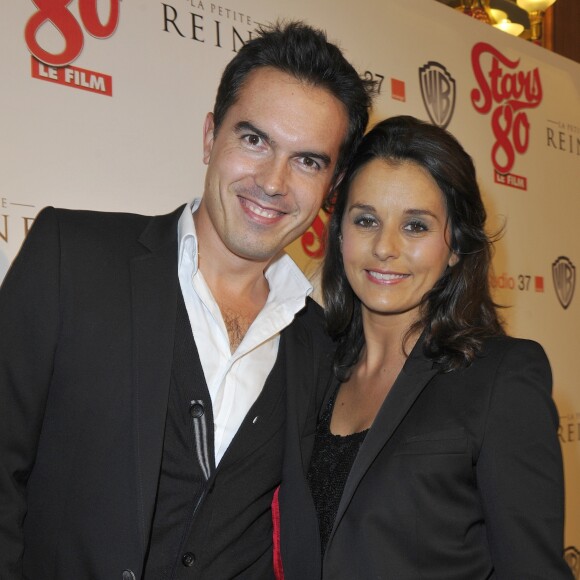 Faustine Bollaert et son mari Maxime Chattam - Avant-premiere du film "Stars 80" au Grand Rex le 19 octobre 2012.