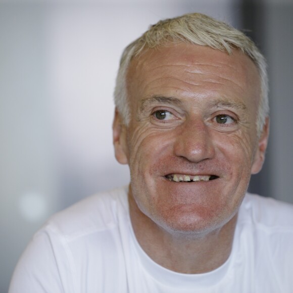 Exclusif - Le sélectionneur de l'équipe de France de Football Didier Deschamps donne une interview après sa victoire à la coupe du monde 2018 en Russie le 19 juillet 2018