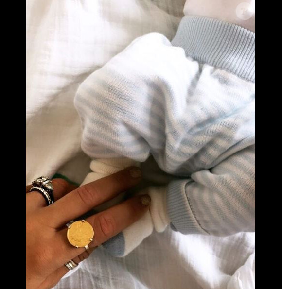 Vogue Williams annonce la naissance de son fils sur Instagram le 5 septembre 2018.