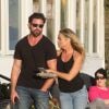 Exclusif - Denise Richards et Aaron Phypers sur le tournage de l'émission de télé réalité 'The Real Housewives of Beverly Hills' à Malibu, le 28 août 2018.