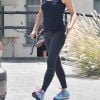 Exclusif - Jennifer Garner est allée chercher sa fille à son cours d'art martial, accompagnée de son fils Samuel à Los Angeles, le 27 aout 2018.