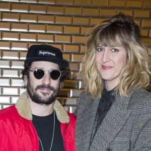 Gunther Love (Sylvain Quimène) et sa fiancée Daphné Bürki - People au défilé de mode Haute-Couture printemps-été 2017 "Jean-Paul Gaultier" à Paris le 25 janvier 2017. © Olivier Borde/Bestimage