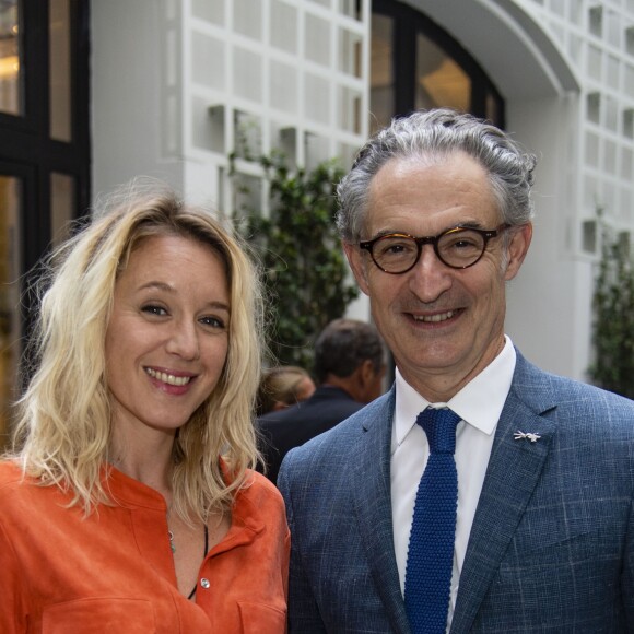Ludivine Sagnier et Jean-Luc Cousty (directeur général de l'hôtel Lutetia) - Soirée d'inauguration du Spa Akasha (Carita) à l'hôtel Lutetia à Paris le 10 septembre 2018. © Pierre Perusseau/Bestimage