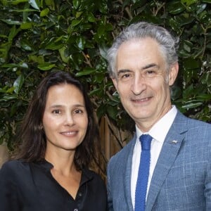 Virginie Ledoyen et Jean-Luc Cousty (directeur général de l'hôtel Lutetia) - Soirée d'inauguration du Spa Akasha (Carita) à l'hôtel Lutetia à Paris le 10 septembre 2018. © Pierre Perusseau/Bestimage