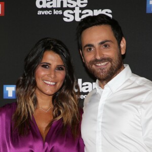 Karine Ferri et Camille Combal - Photocall de la saison 9 de l'émission "Danse avec les stars" (DALS) au siège de TF1 à Boulogne-Billancourt le 11 septembre 2018. © Denis Guignebourg/Bestimage