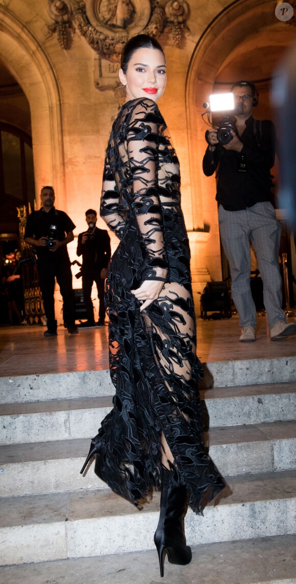 Kendall Jenner (égérie de la marque Longchamp) lors de la soirée du 70ème anniversaire de Longchamp à l'Opéra Garnier à Paris, France, le 11 septembre 2018. © Cyril Moreu/Bestimage