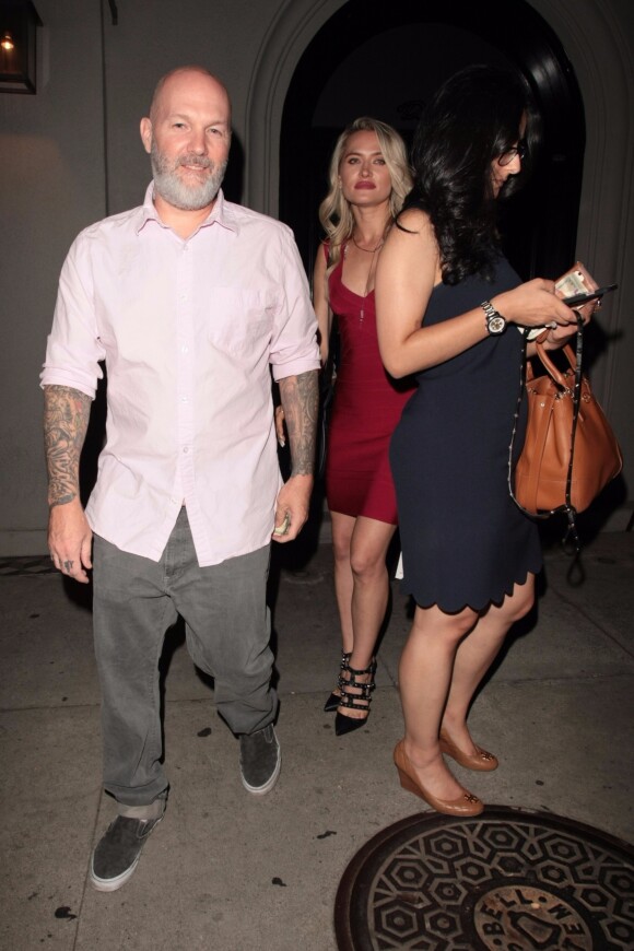 Fred Durst (Limp Bizkit) et sa femme Kseniya Beryazina à Hollywood le 6 septembre 2017, après un dîner chez Craig's.