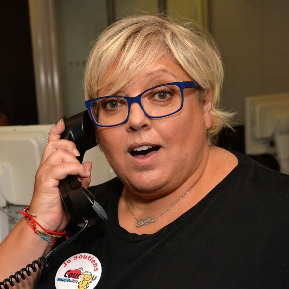 Laurence Boccolini lors de la 13ème édition du Charity Day dans la salle des marchés d'Aurel BGC dans le quartier de la Bourse à Paris le 11 septembre 2017.  © Veeren / Bestimage