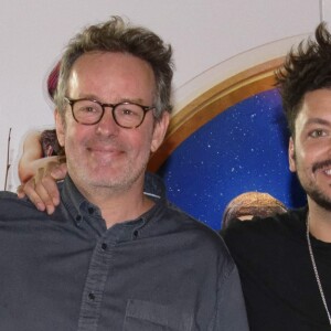 Daive Cohen, Lionel Steketee et Kev Adams lors de l'avant-première d'"Alad'2" à Compiègne le 27 août 2018.