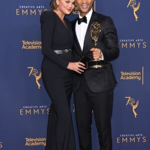 Chrissy Teigen et son mari John Legend à la remise des prix du Creative Arts Emmy Awards à Los Angeles, le 9 septembre 2018.