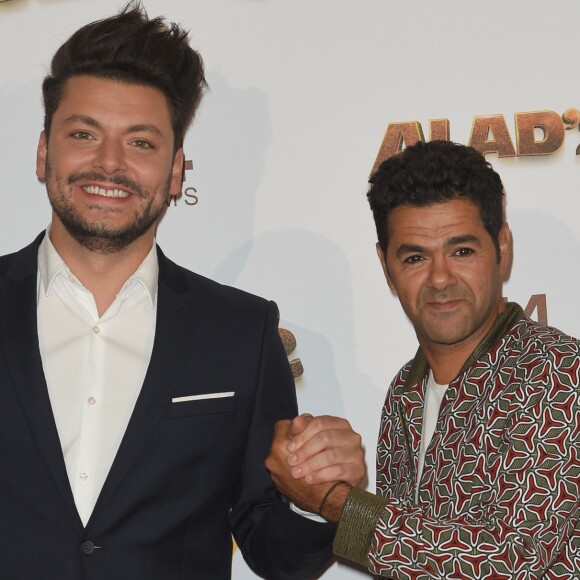 Kev Adams et Jamel Debbouze - Les célébrités posent lors du photocall de l'avant-première du film "Alad'2" au cinéma le grand Rex à Paris le 21 septembre 2018. © Guirec Coadic/Bestimage