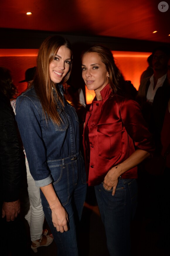 Semi-Exclusif - Iris Mittenaere et Mélissa Theuriau - Les célébrités posent lors de l'After Party du film Alad'2 au Club Haussman à Paris (organisée par Five Eyes Production) le 21 septembre 2018. © Rachid Bellack/Bestimage