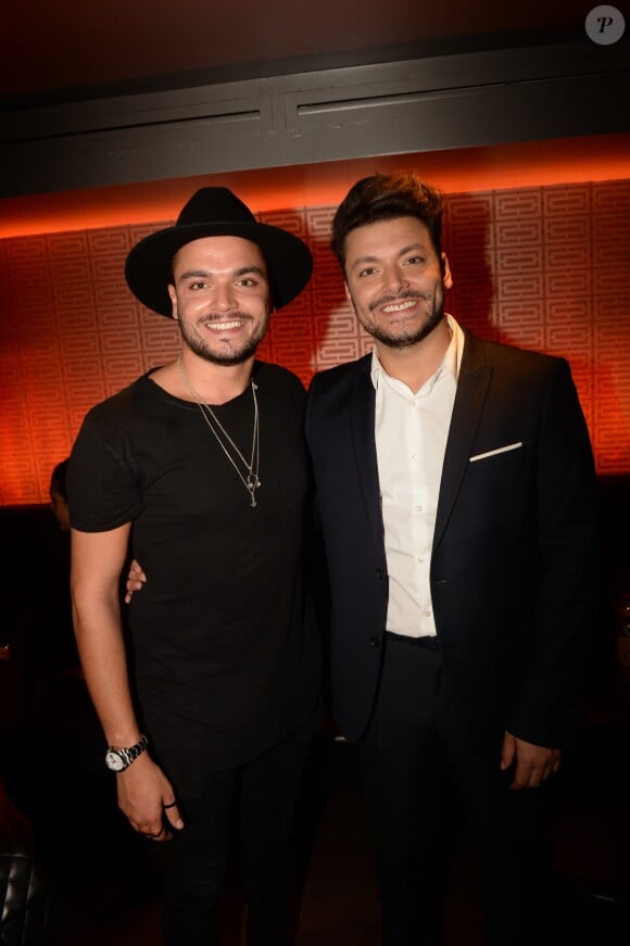 Semi-Exclusif - Kev Adams et son frère Noam Adams (DJ Noyz) - Les célébrités posent lors de l'After Party du film Alad'2 au Club Haussman à Paris (organisée par Five Eyes Production) le 21 septembre 2018. © Rachid Bellack/Bestimage