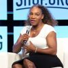Serena Williams en pleine interview pour Shop.Org sur le plateau de American Express au Sands Expo Center à Las Vegas. Le 14 septembre 2018.