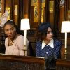 Alexis Ohanian, Serena Williams et Abigail Leigh - Les invités dans la chapelle St. George pour le mariage du prince Harry et de Meghan Markle au château de Windsor, Royaume Uni, le 19 mai 2018.