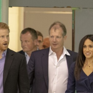 Le prince Harry et Meghan Markle, duchesse de Sussex ont pris part aux Coach Core Awards, cérémonie de récompenses précédée de quelques activités, à l'université de Loughborough (Leicestershire) le 24 septembre 2018.