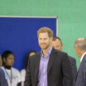 Le prince Harry et Meghan Markle, duchesse de Sussex ont pris part aux Coach Core Awards, cérémonie de récompenses précédée de quelques activités, à l'université de Loughborough (Leicestershire) le 24 septembre 2018.