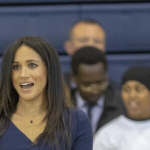 Le prince Harry et Meghan Markle, duchesse de Sussex ont pris part aux Coach Core Awards, cérémonie de récompenses précédée de quelques activités, à l'université de Loughborough (Leicestershire) le 24 septembre 2018.