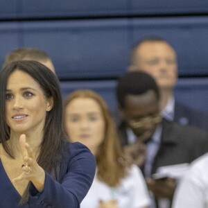 Le prince Harry et Meghan Markle, duchesse de Sussex ont pris part aux Coach Core Awards, cérémonie de récompenses précédée de quelques activités, à l'université de Loughborough (Leicestershire) le 24 septembre 2018.