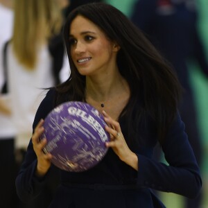 Le prince Harry et Meghan Markle, duchesse de Sussex ont pris part aux Coach Core Awards, cérémonie de récompenses précédée de quelques activités, à l'université de Loughborough (Leicestershire) le 24 septembre 2018.