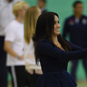 Le prince Harry et Meghan Markle, duchesse de Sussex ont pris part aux Coach Core Awards, cérémonie de récompenses précédée de quelques activités, à l'université de Loughborough (Leicestershire) le 24 septembre 2018.