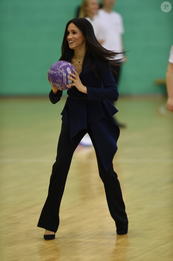 Le prince Harry et Meghan Markle, duchesse de Sussex ont pris part aux Coach Core Awards, cérémonie de récompenses précédée de quelques activités, à l'université de Loughborough (Leicestershire) le 24 septembre 2018.