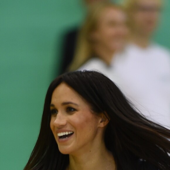 Le prince Harry et Meghan Markle, duchesse de Sussex ont pris part aux Coach Core Awards, cérémonie de récompenses précédée de quelques activités, à l'université de Loughborough (Leicestershire) le 24 septembre 2018.