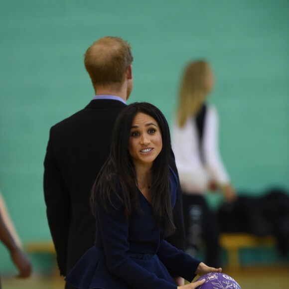 Le prince Harry et Meghan Markle, duchesse de Sussex ont pris part aux Coach Core Awards, cérémonie de récompenses précédée de quelques activités, à l'université de Loughborough (Leicestershire) le 24 septembre 2018.