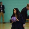 Le prince Harry et Meghan Markle, duchesse de Sussex ont pris part aux Coach Core Awards, cérémonie de récompenses précédée de quelques activités, à l'université de Loughborough (Leicestershire) le 24 septembre 2018.