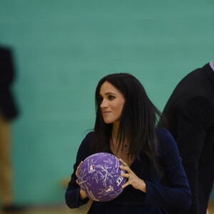 Le prince Harry et Meghan Markle, duchesse de Sussex ont pris part aux Coach Core Awards, cérémonie de récompenses précédée de quelques activités, à l'université de Loughborough (Leicestershire) le 24 septembre 2018.