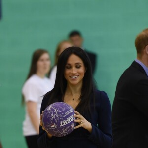 Le prince Harry et Meghan Markle, duchesse de Sussex ont pris part aux Coach Core Awards, cérémonie de récompenses précédée de quelques activités, à l'université de Loughborough (Leicestershire) le 24 septembre 2018.