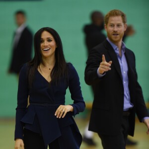 Le prince Harry et Meghan Markle, duchesse de Sussex ont pris part aux Coach Core Awards, cérémonie de récompenses précédée de quelques activités, à l'université de Loughborough (Leicestershire) le 24 septembre 2018.