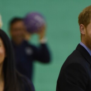 Le prince Harry et Meghan Markle, duchesse de Sussex ont pris part aux Coach Core Awards, cérémonie de récompenses précédée de quelques activités, à l'université de Loughborough (Leicestershire) le 24 septembre 2018.