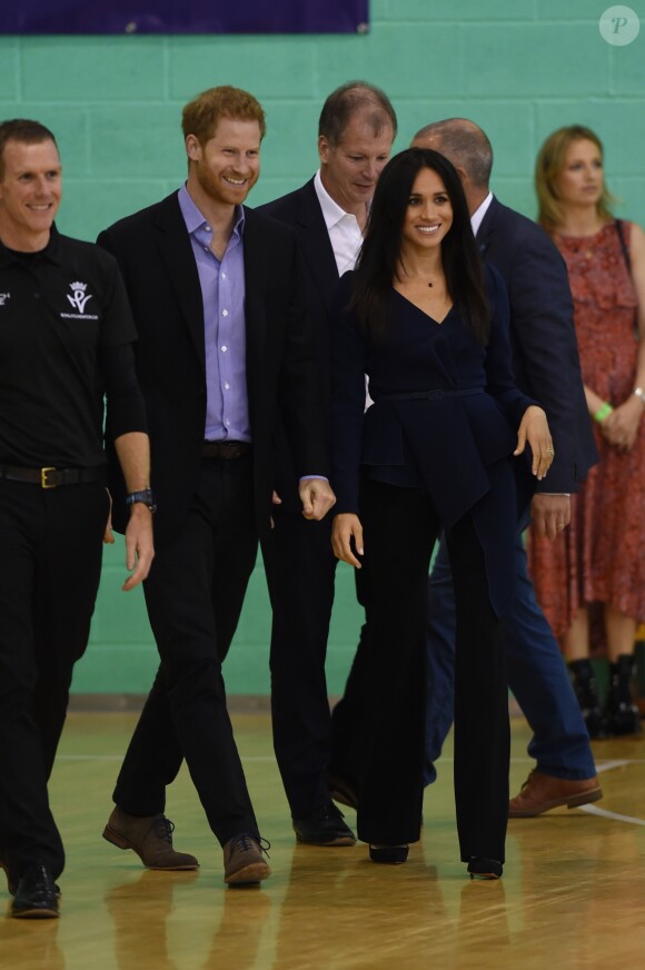 Le prince Harry et Meghan Markle, duchesse de Sussex ont pris part aux Coach Core Awards, cérémonie de récompenses précédée de quelques activités, à l'université de Loughborough (Leicestershire) le 24 septembre 2018.
