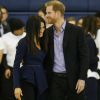 Le prince Harry et Meghan Markle, duchesse de Sussex, assistaient le 24 septembre 2018 aux Coach Core Awards, cérémonie de récompenses précédée de quelques activités, à l'université de Loughborough (Leicestershire).