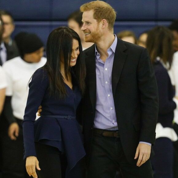 Le prince Harry et Meghan Markle, duchesse de Sussex, assistaient le 24 septembre 2018 aux Coach Core Awards, cérémonie de récompenses précédée de quelques activités, à l'université de Loughborough (Leicestershire). 