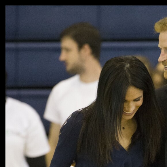 Le prince Harry et Meghan Markle, duchesse de Sussex, assistaient le 24 septembre 2018 aux Coach Core Awards, cérémonie de récompenses précédée de quelques activités, à l'université de Loughborough (Leicestershire). 