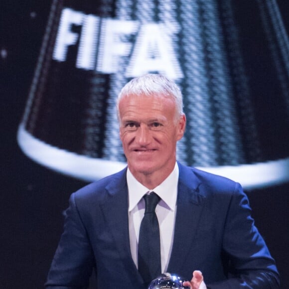 Didier Deschamps (meilleur entraîneur) lors de la cérémonie des Trophées Fifa 2018 au Royal Festival Hall à Londres, Royaume Uni, le 25 septembre 2018.