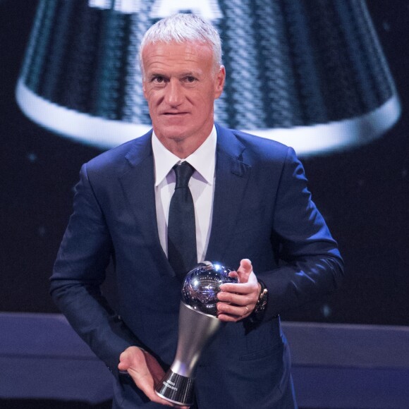 Didier Deschamps (meilleur entraîneur) lors de la cérémonie des Trophées Fifa 2018 au Royal Festival Hall à Londres, Royaume Uni, le 25 septembre 2018.