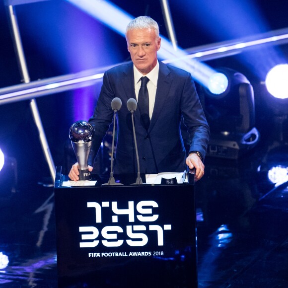 Didier Deschamps (sélectionneur de l'équipe de France) - sacré meilleur entraîneur de l'année 2018 lors de la cérémonie des Trophées Fifa 2018 au Royal Festival Hall à Londres, Royaume Uni, le 25 septembre 2018. © Cyril Moreau/Bestimage